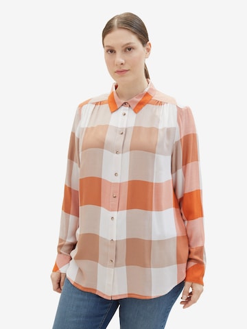 Camicia da donna di Tom Tailor Women + in arancione: frontale