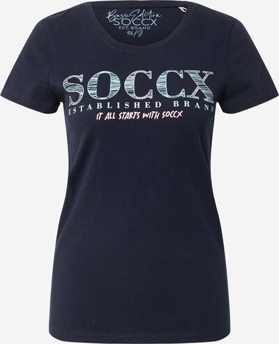 Soccx T-shirt en bleu, Vue avec produit