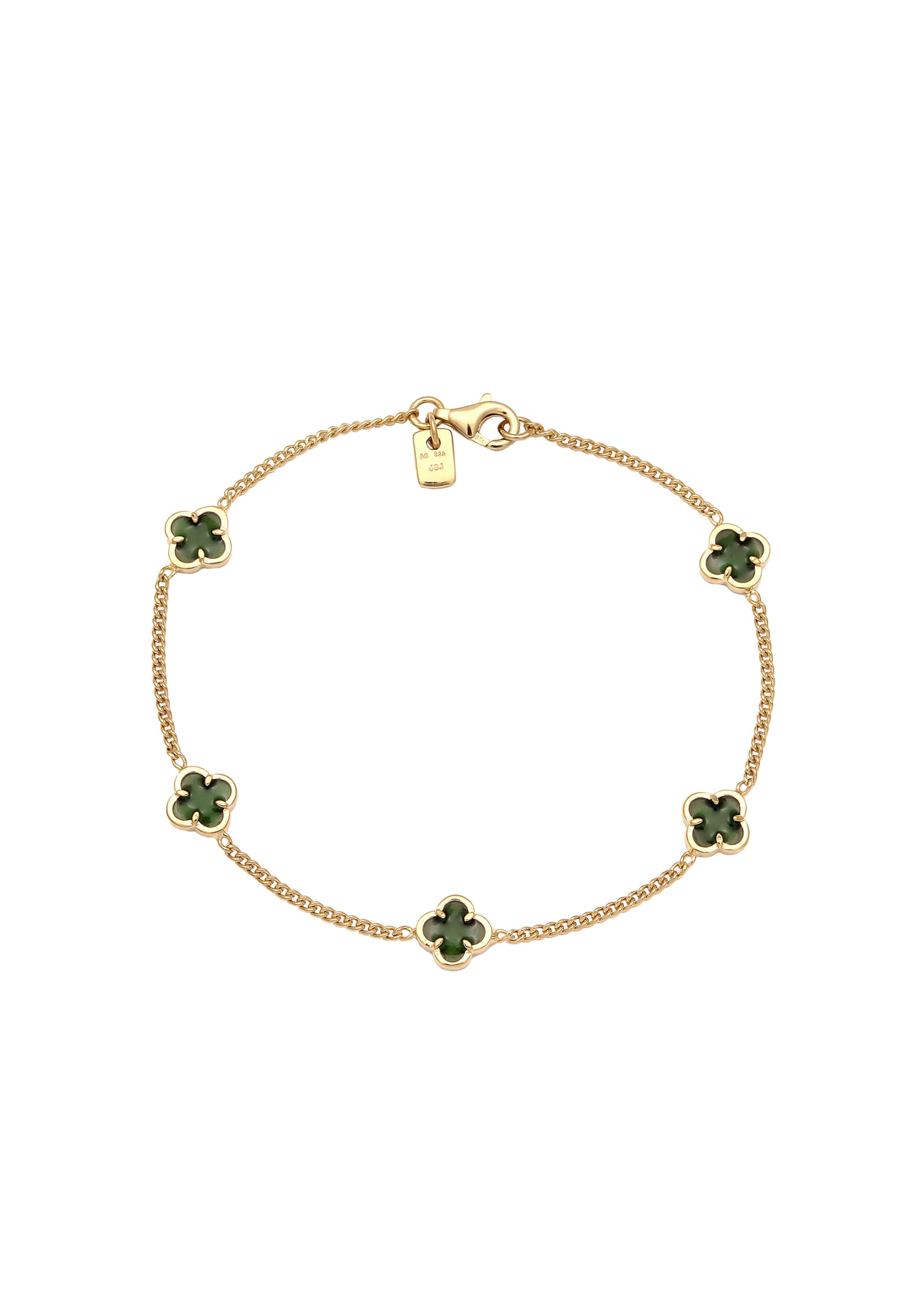 KUZZOI Bracelet 'Kleeblatt' in Gold: front