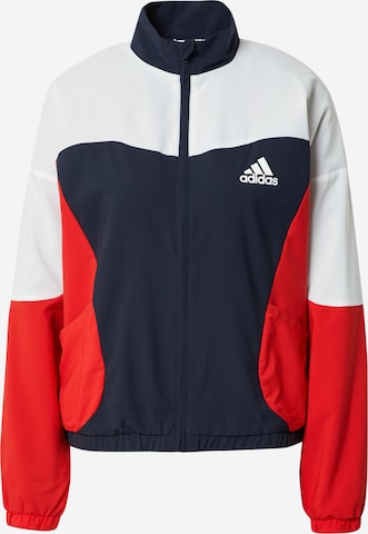 ADIDAS PERFORMANCE Athletic Jacket in Blue: front