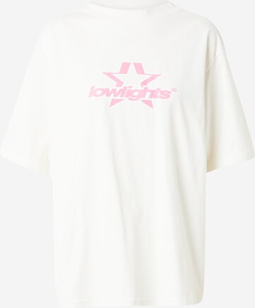 Low Lights Studios Shirt 'SUPERSTAR' in Wit: voorkant