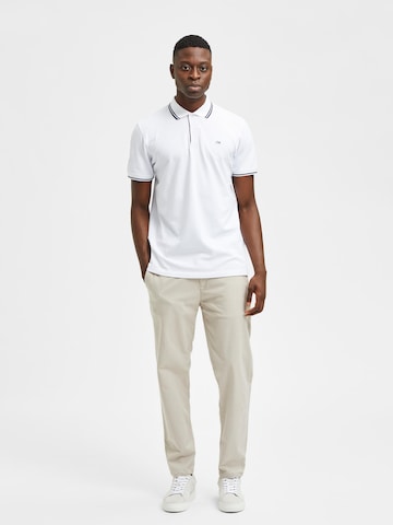 SELECTED HOMME Poloshirt 'Aze' in Weiß