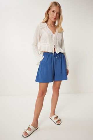 Happiness İstanbul Loosefit Bukser i blå