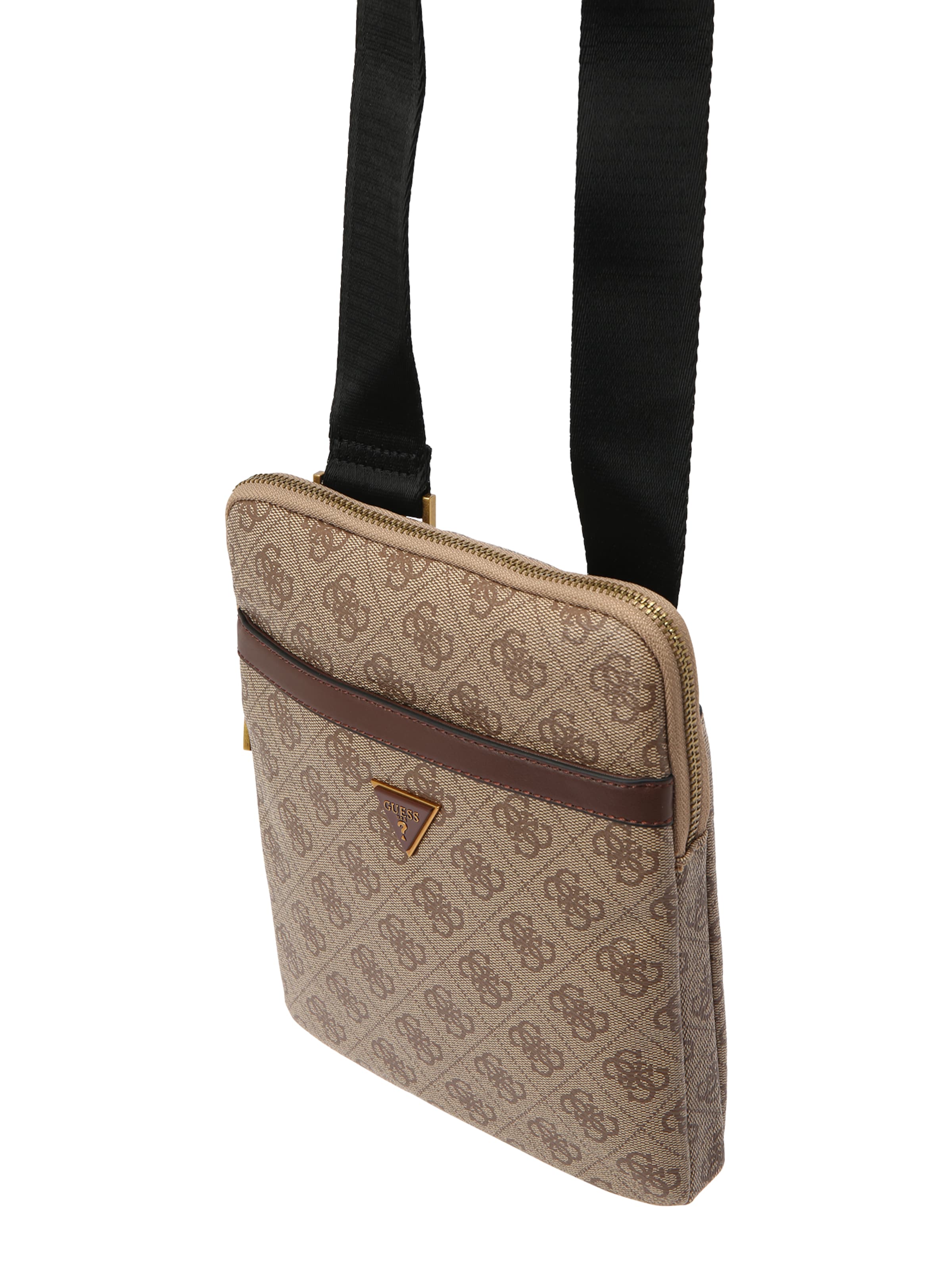 GUESS Чанта за през рамо тип преметка 'MILANO CROSSBODY FLAT' в бежово: отпред