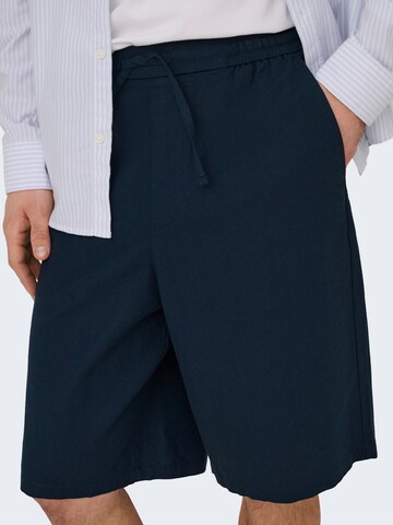 Only & Sons Wide leg Trousers 'ONSDAVES' in Blue