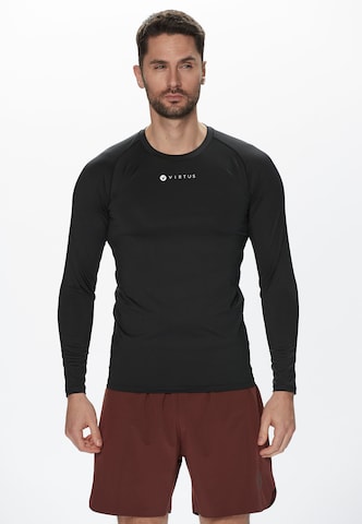 Virtus Shirt 'BONDER M L/S Baselayer' in Zwart: voorkant