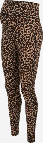 Skinny Leggings 'MINA' Vero Moda Maternity en marron : devant