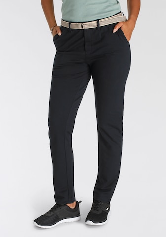 KangaROOS Tapered Pants in Black: front