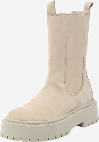 Bianco Chelsea boots in Beige: front