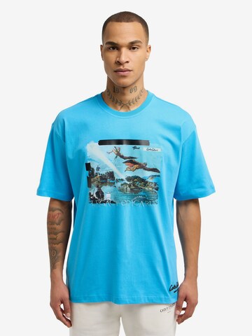 T-Shirt Carlo Colucci en bleu : devant