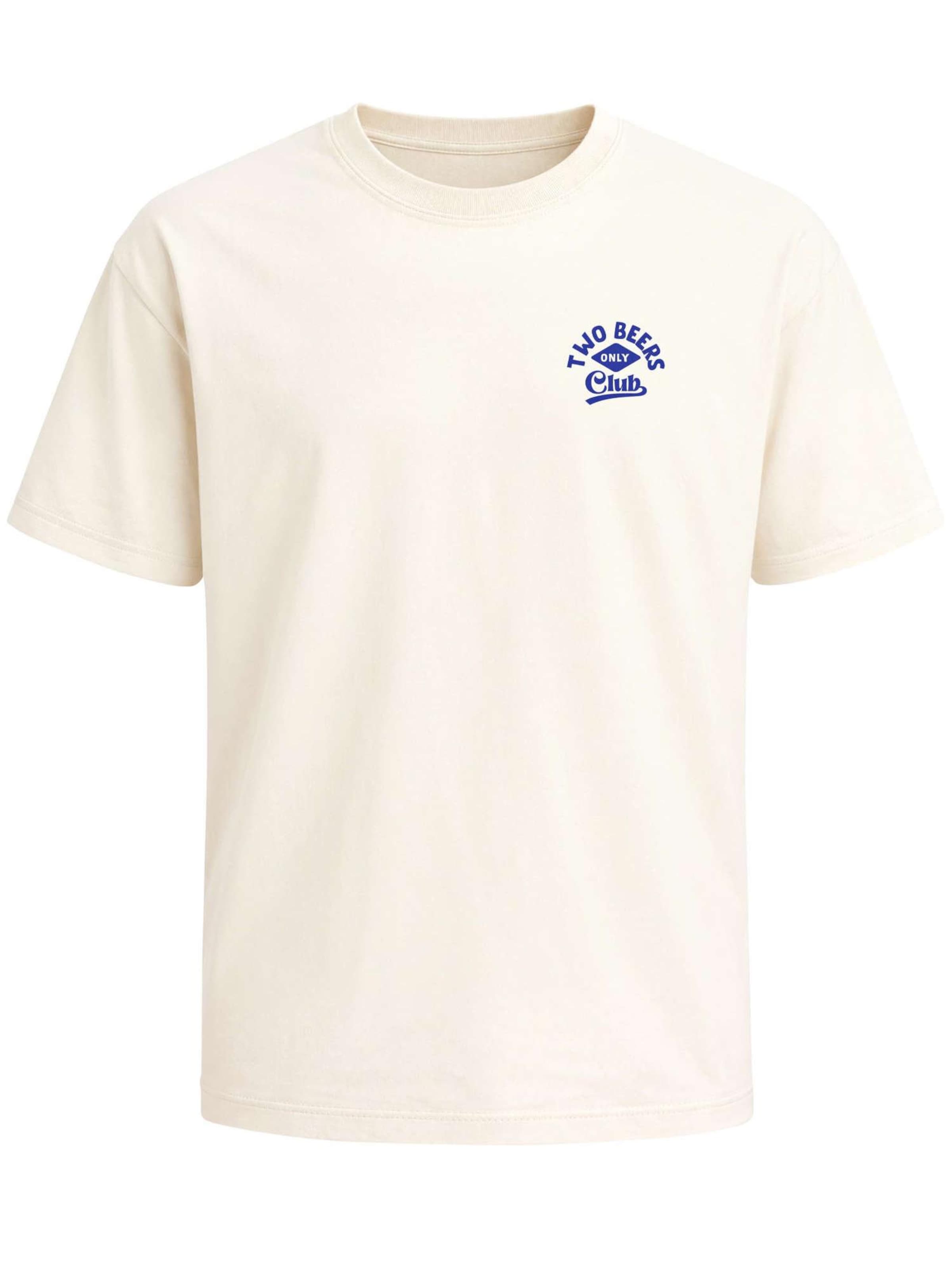 Neverless Shirt 'Two Beers only'‌‌‌‌‌‌‌ in Beige: Vorderseite