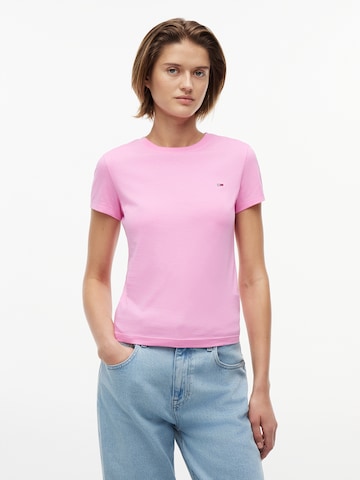 Tommy Jeans Shirt in Roze: voorkant