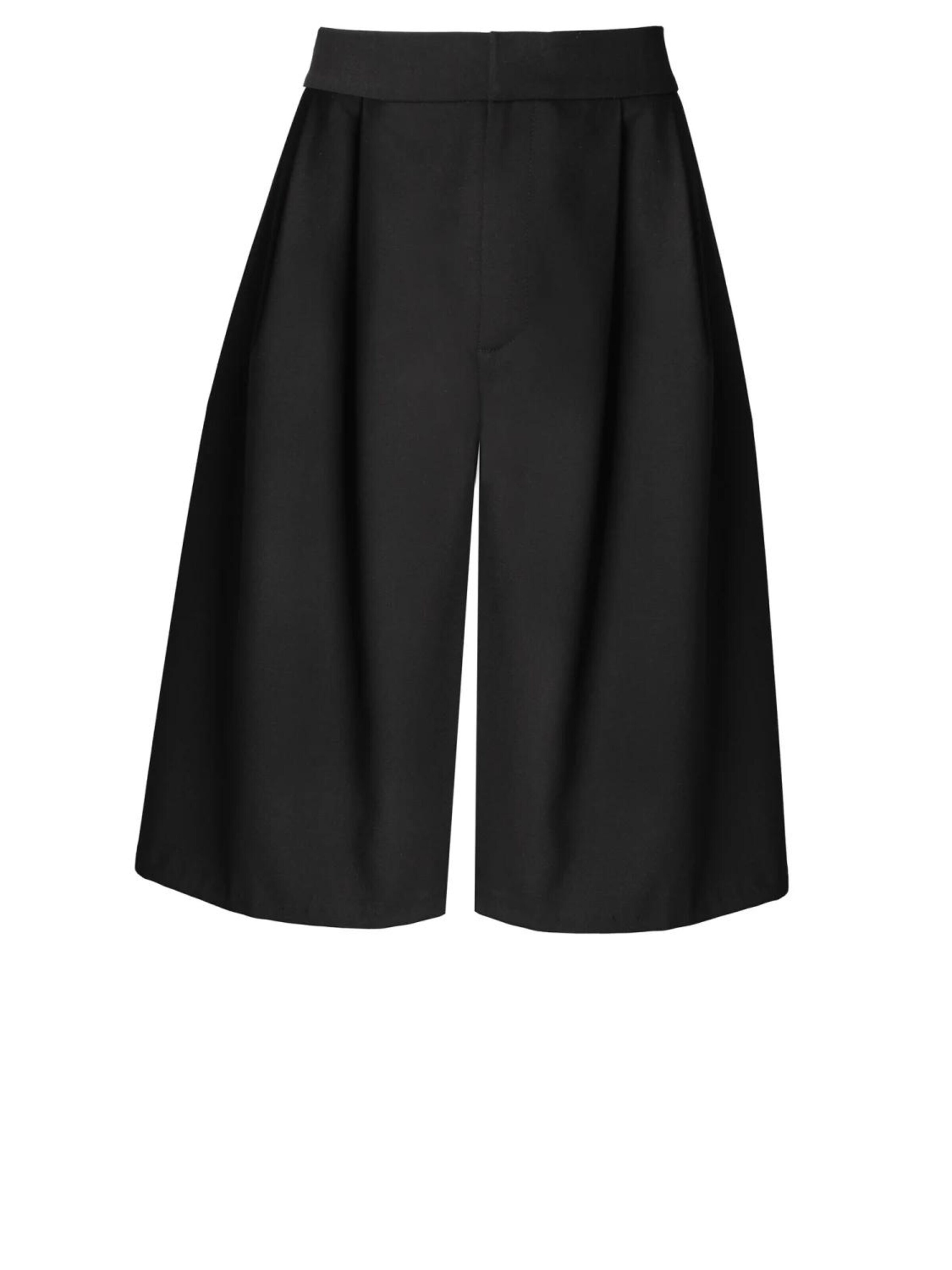 OPRA Flared Pleat-front trousers in Black: front