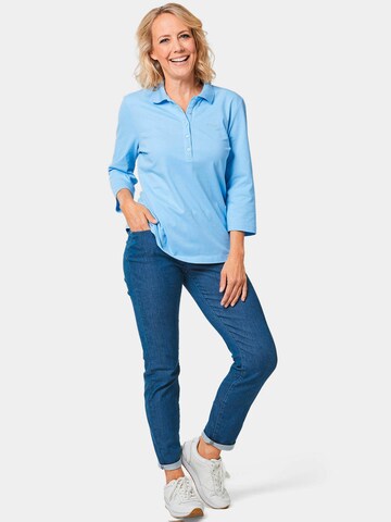 Goldner Shirt in Blau