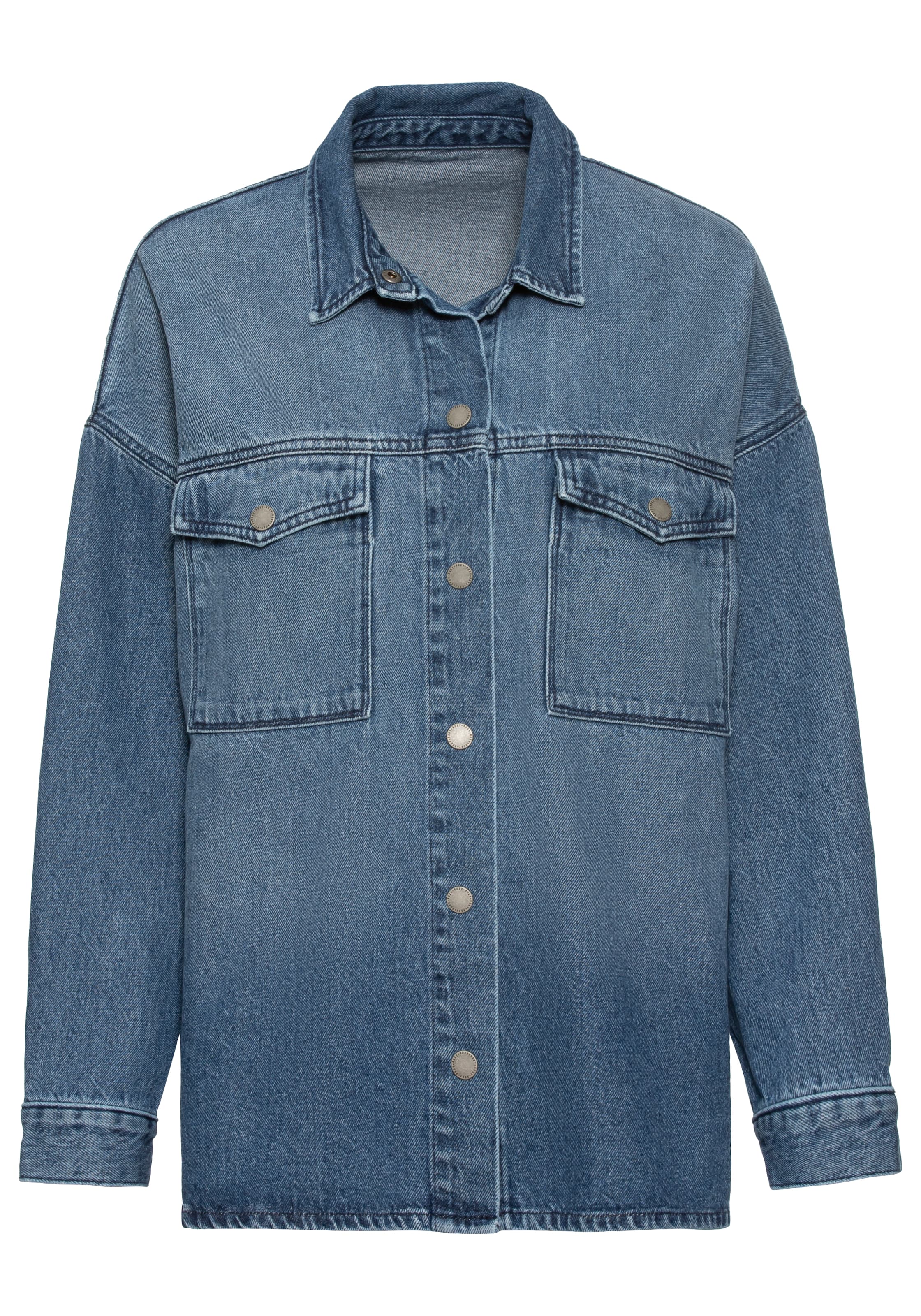 ROXY Bluse in blue denim, Produktansicht