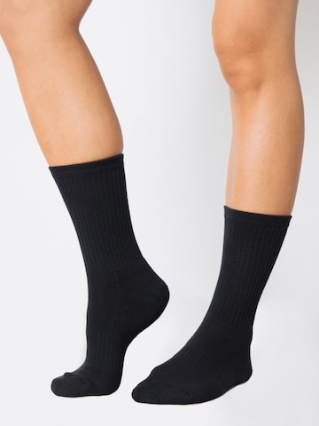 Calzino sportivo 'Tennis Socks 3-Pack' di Honest Basics in nero: frontale