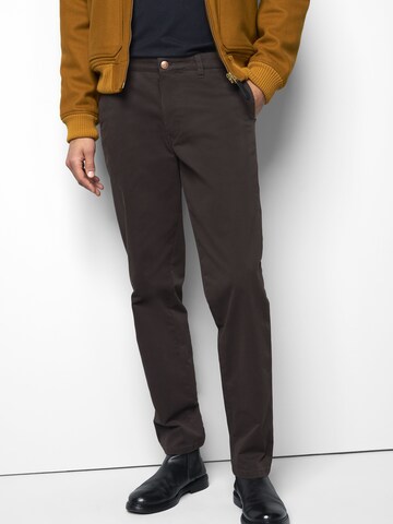 MEYER Regular Chino Pants 'M5 Chino 9-6001' in Brown: front