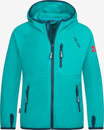 TROLLKIDS Fleece Jacket in Blue: front