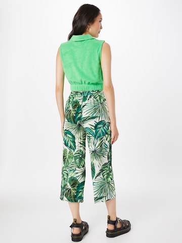 ONLY Wide leg Pleat-Front Pants 'NOVA' in Green