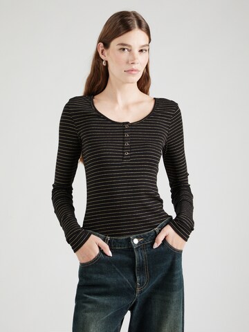 PIECES Shirt 'PCKITTE' in Schwarz: Vorderseite