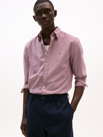 Coupe regular Chemise 'FLEX' TOMMY HILFIGER en rouge : devant
