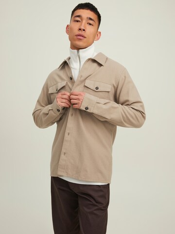 Comfort fit Camicia 'EJAY' di JACK & JONES in beige: frontale