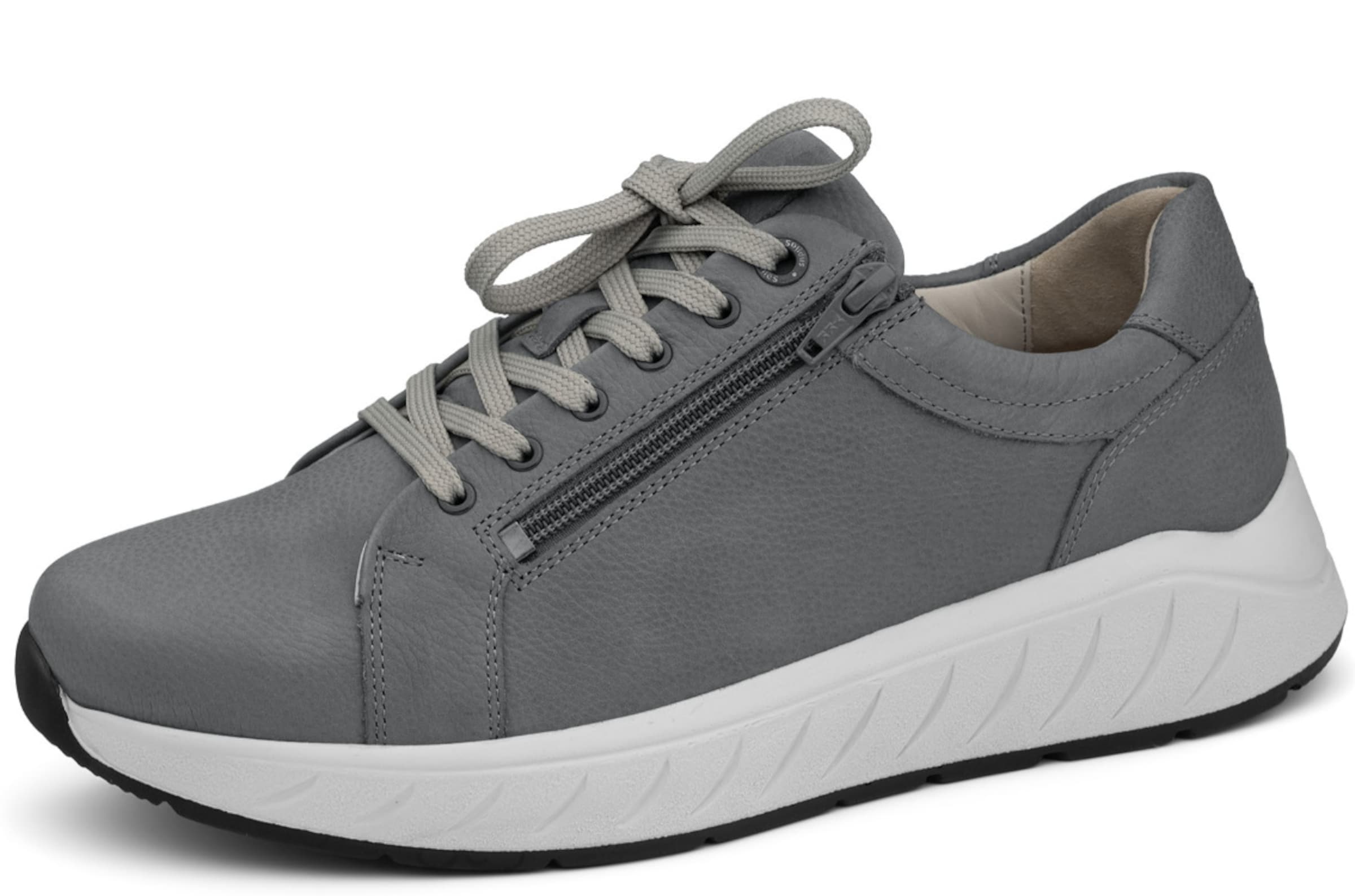 SOLIDUS Schnürschuh in Grau: Vorderseite