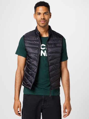 JACK & JONES Bodywarmer 'Ehero' in Zwart: voorkant