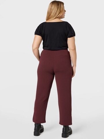 Wide Leg Pantalon à pince 'Betty' ONLY Carmakoma en rouge