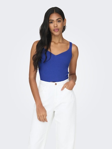 ONLY Knitted Top 'MIRI' in Blue: front