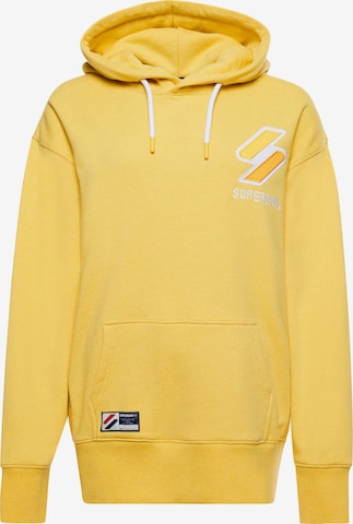 Sweat-shirt Superdry en jaune : devant