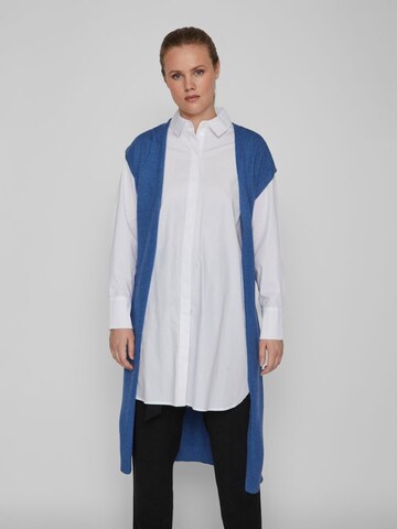 VILA Gebreid vest 'RIL' in Blauw: voorkant