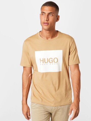 HUGO T-Shirt 'Dolive' in Beige: predná strana