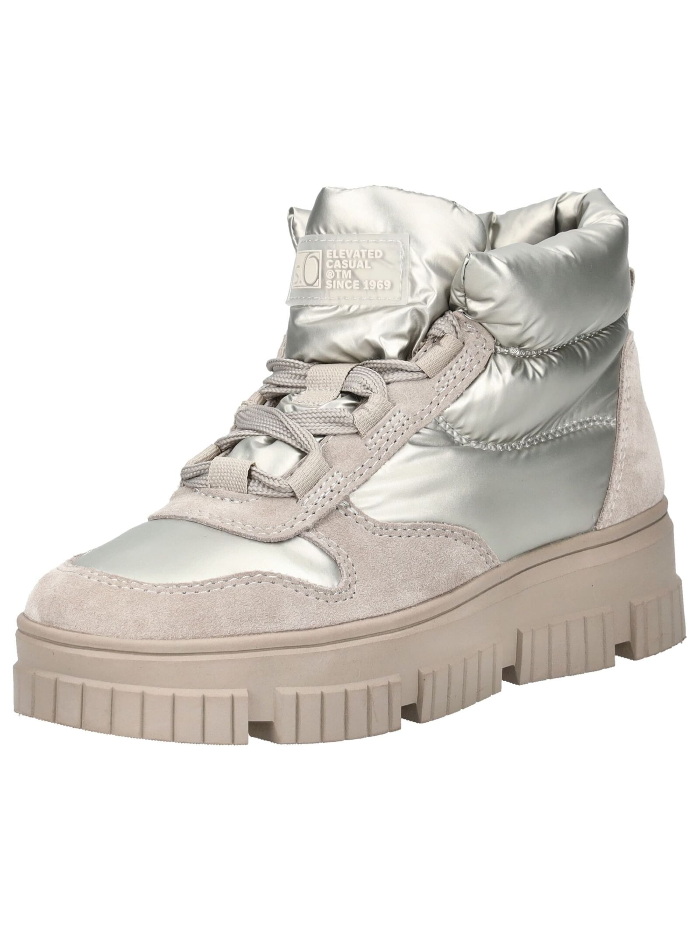 Stivaletto stringato di s.Oliver in beige: frontale