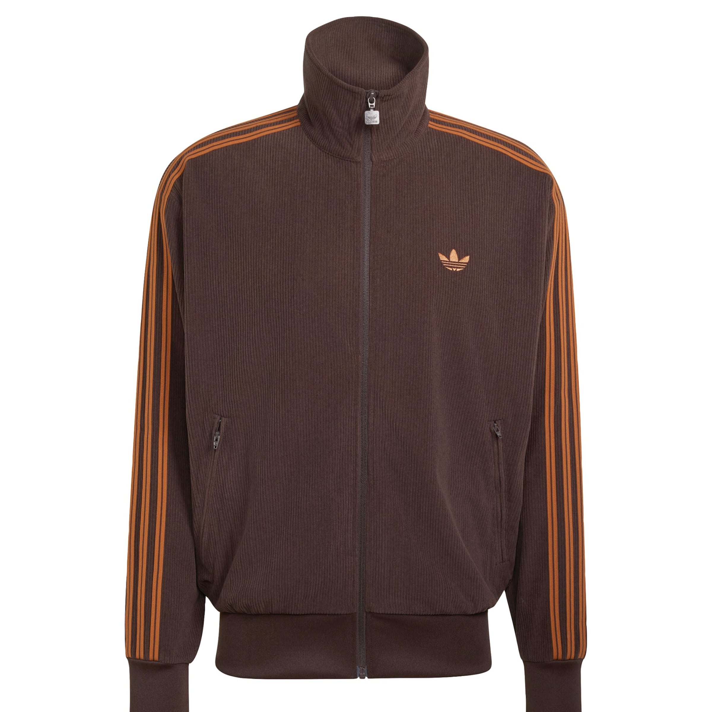 ADIDAS ORIGINALS Ζακέτα φούτερ 'Firebird' σε XS σε καφέ / σκούρο πορτοκαλί, Άποψη προϊόντος