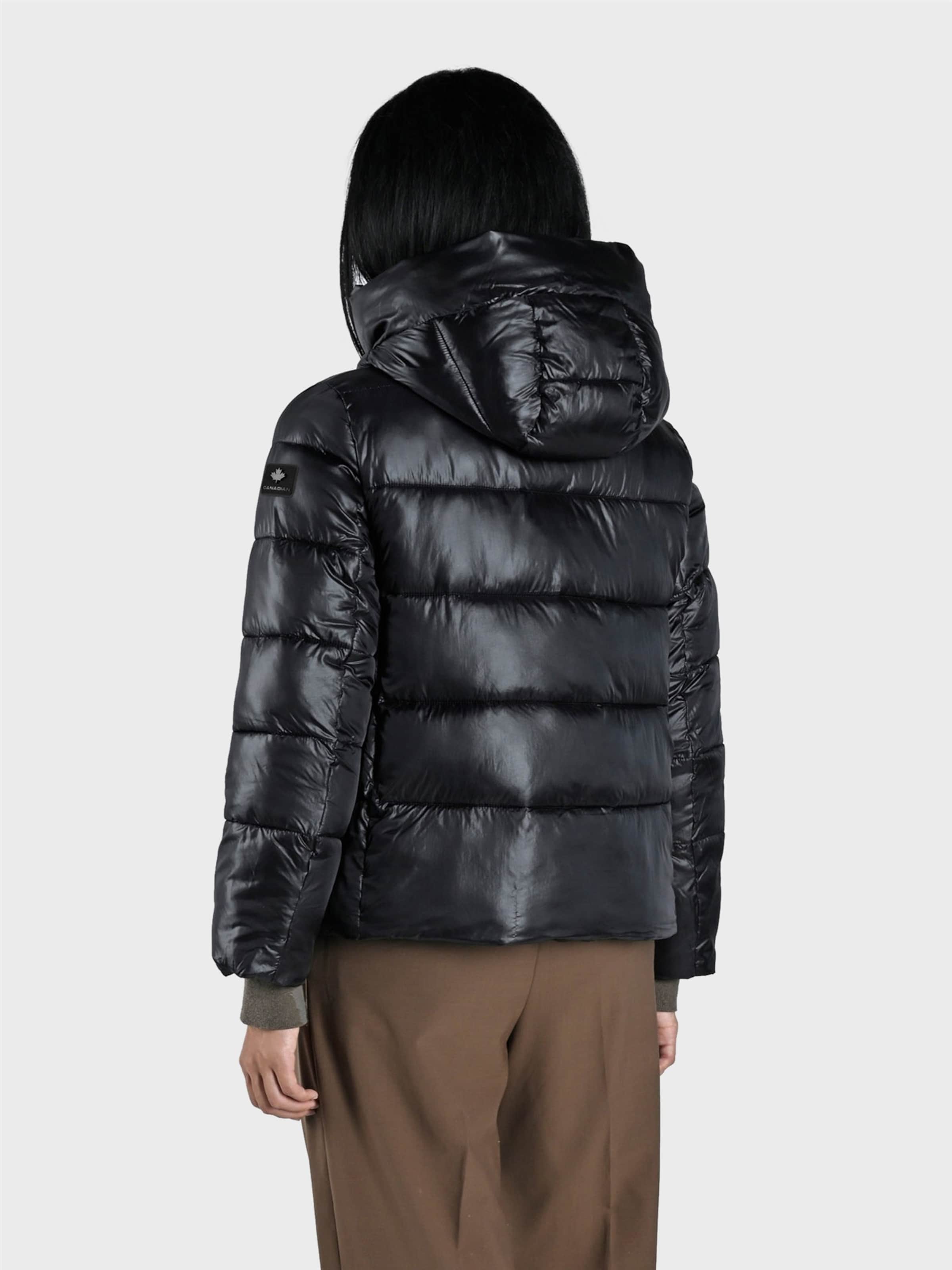 Canadian Classics Winterjas ' BRETON ' in Zwart: voorkant