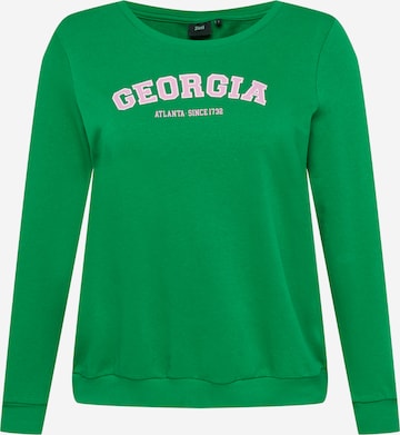 Zizzi Sweatshirt 'SIA' in Green: front