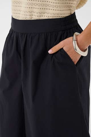 CULTURE Wide Leg Hose 'Jila Olena' in Schwarz