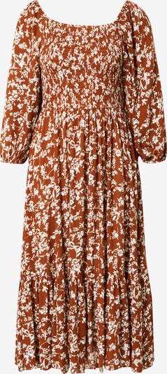 Louche Kleid 'LOE' in rostbraun / weiß, Produktansicht