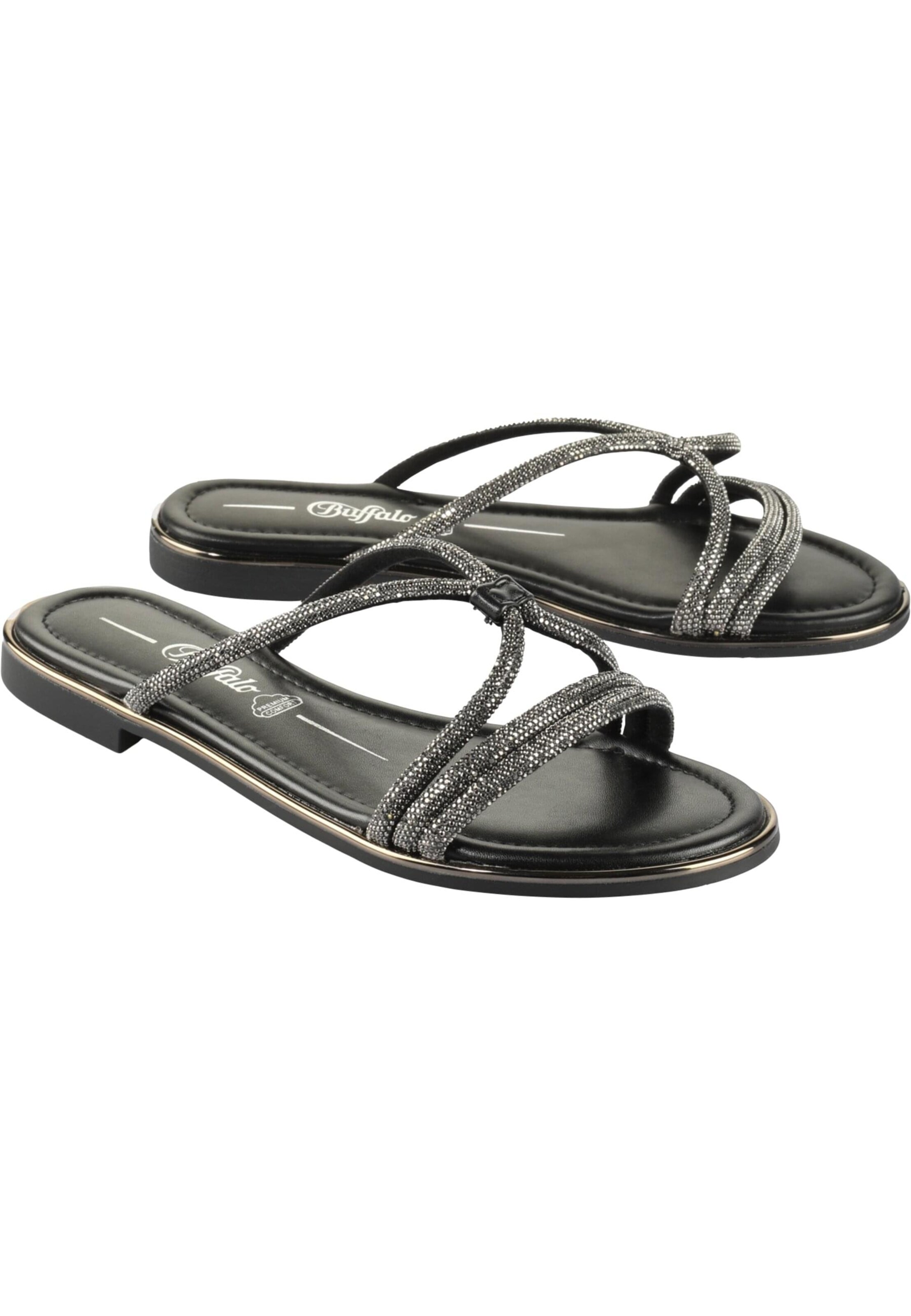 BUFFALO Pantofle 'Kira' – černá