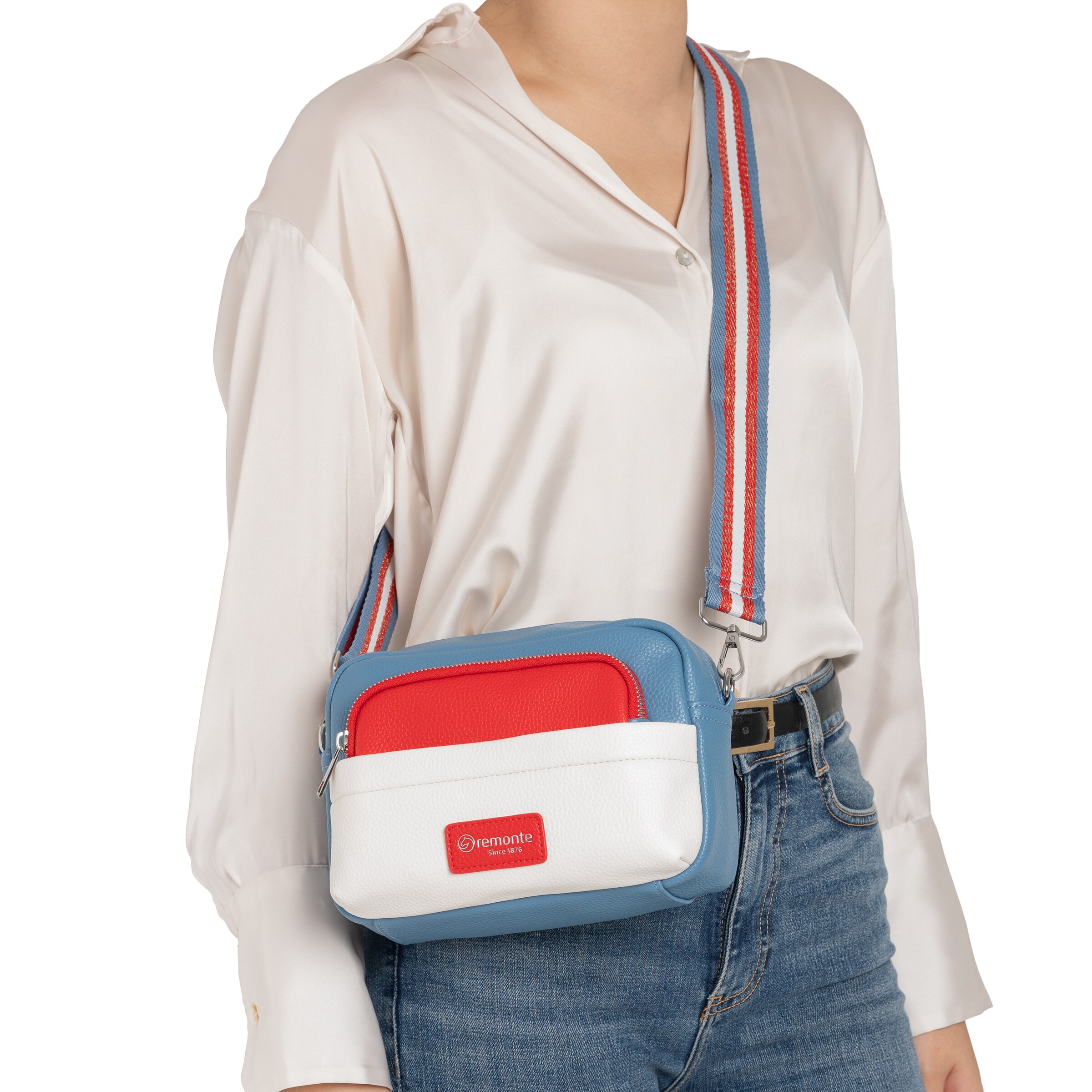 Sac à bandoulière 'Q0671' REMONTE en bleu : devant