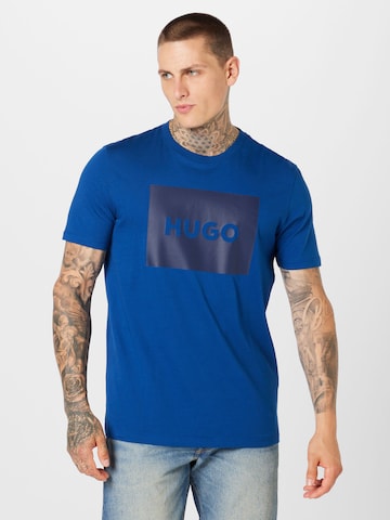 HUGO Koszulka 'Dulive222' w kolorze niebieski: przód