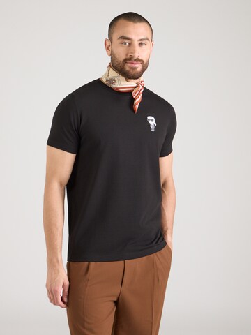 Tricou de la Karl Lagerfeld pe negru: față