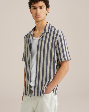 WE Fashion Классический крой Рубашка в Синий: спереди