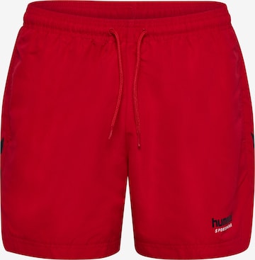 Hummel Badeshorts 'Ned' in Rot: Vorderseite