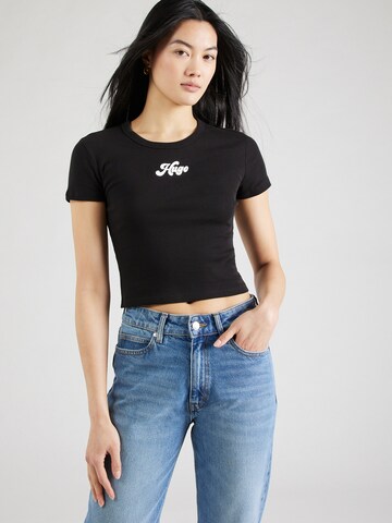 T-shirt 'Delanor_2' HUGO en noir : devant