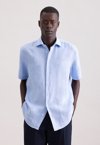 Fit confort Chemise business SEIDENSTICKER en bleu : devant