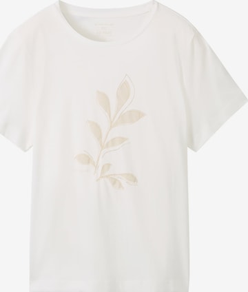 T-shirt TOM TAILOR en blanc : devant