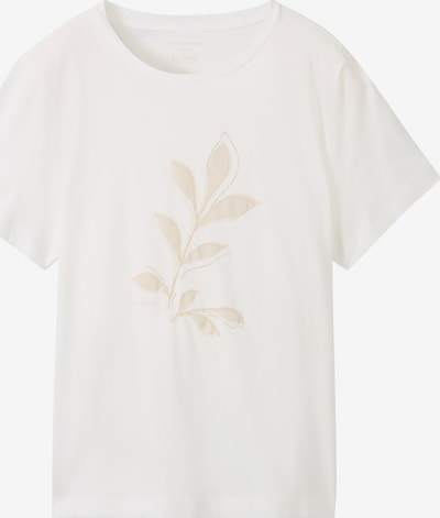TOM TAILOR T-Shirt in sand / weiß, Produktansicht