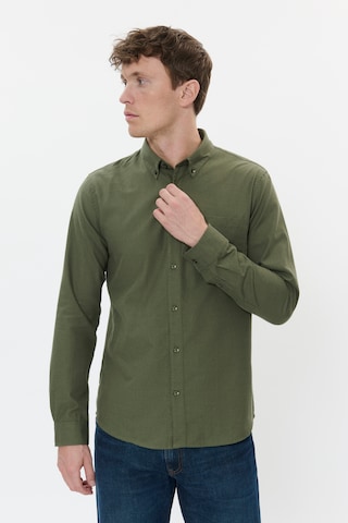 Coupe regular Chemise 'Trostol' Matinique en vert : devant
